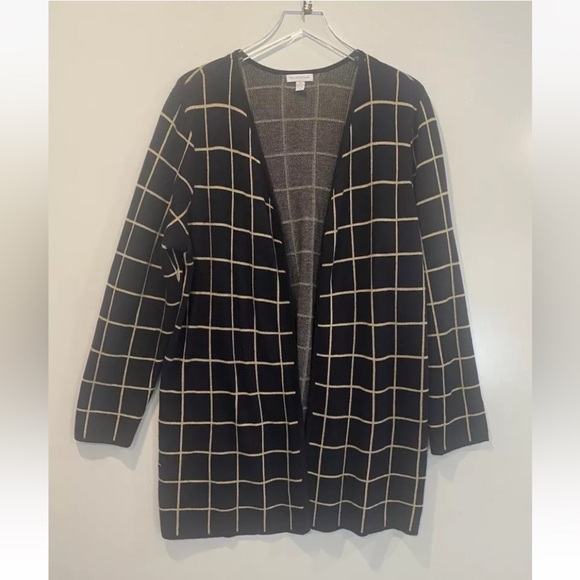 Charter‎ Club Plaid Open Front Cardigan Seeater Blazer Jacket Womens XL (151) - Picture 1 of 5